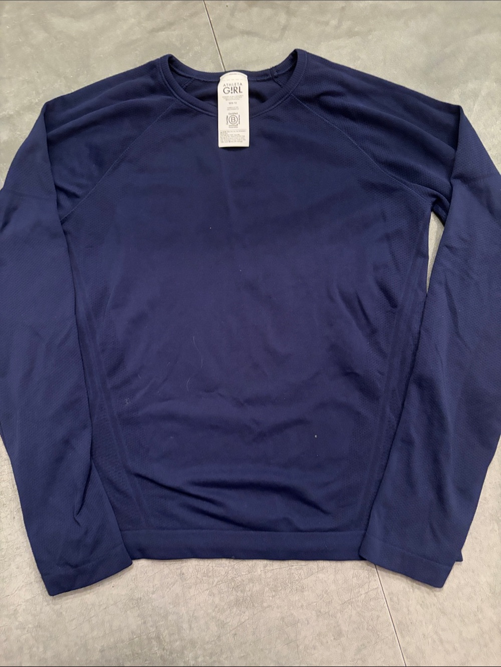 Athleta Navy Long-Sleeve Performance Tee